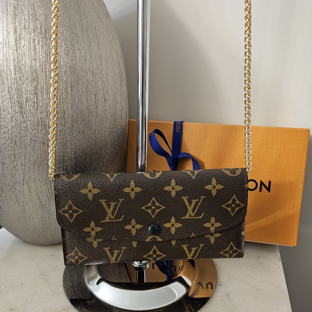 Louis Vuitton Brown and Gold Monogram Wallet